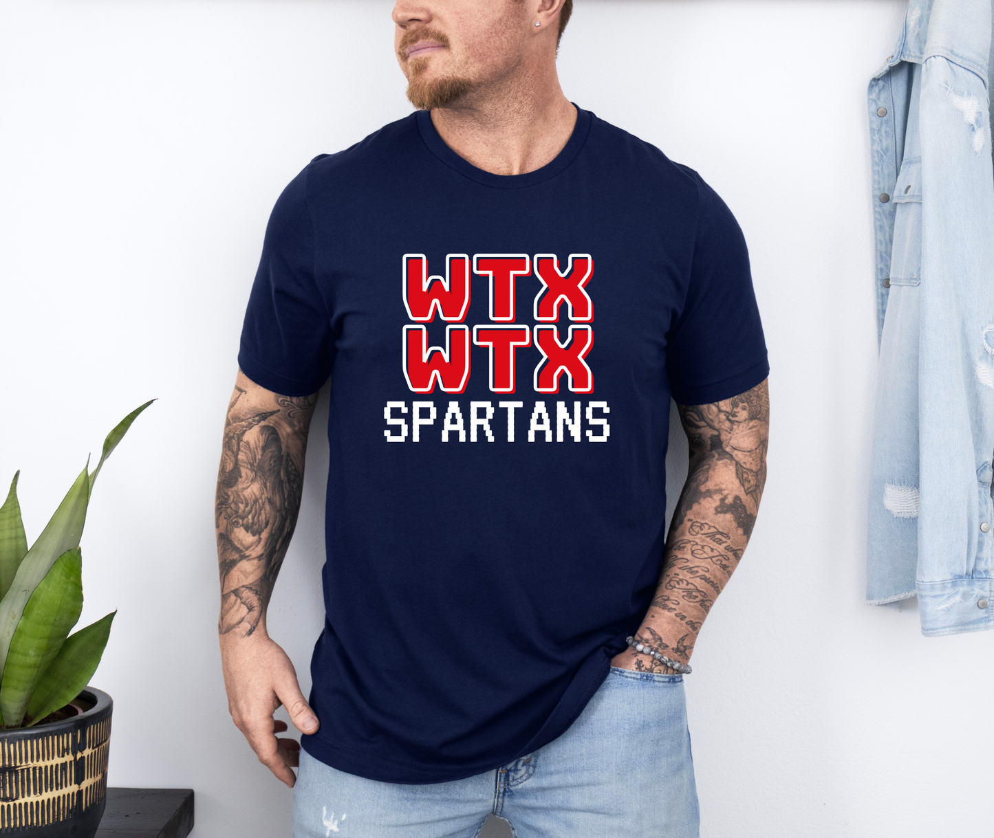 Stacked WTX Spartans w/ Name&Number